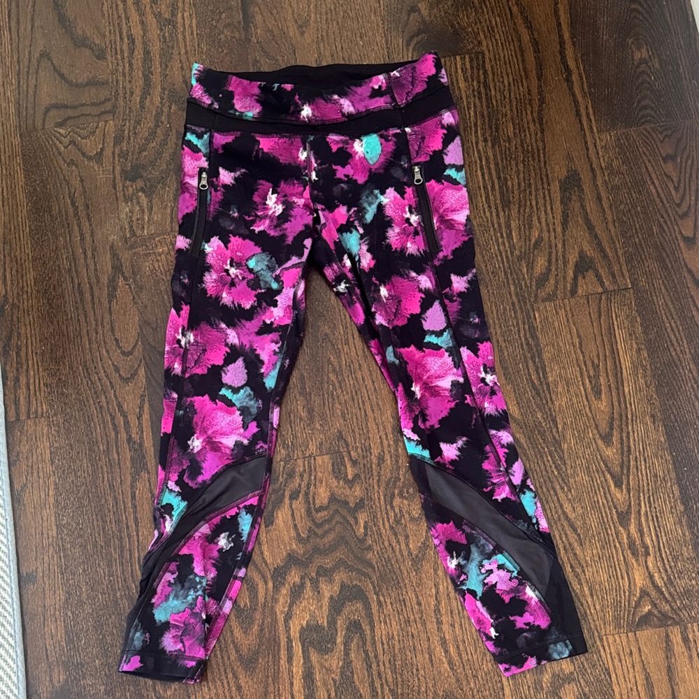 lululemon athletica Pink and Black Patterned Leggings